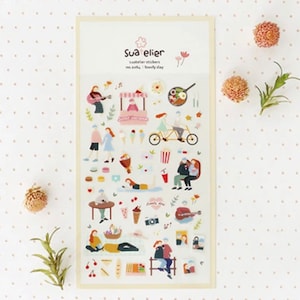 Suetelier “lovely day” Stickerbogen / Sommer Sticker / Eiscreme / Park / Glück Sticker