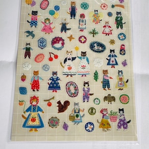 Vel kattenstickers / kittystickerset / Perzisch / tabby / kattencadeaus / briefpapier kat / suatelier / plakboekstickers dagboek