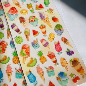 Mindwave ice cream, cake, baking, patisserie, gastronomy themed sticker sheet | grocery | shopping / food themed stickers