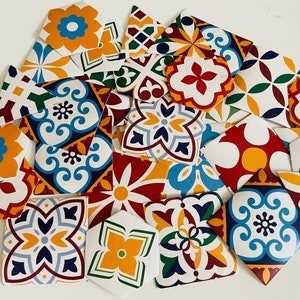 Set mit 15 marokkanischen Fliesen Aufklebern. Niedliche Sticker - Sticker Set | Wunderschönes Designe