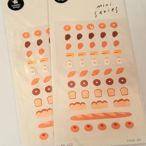 NEW Suatelier bakery, bread stickers, cake stickers, food stickers, I love bread, planner, journaling stickers
