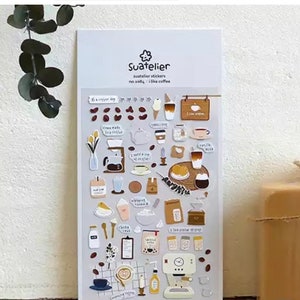 Adesivi Suatelier / Adesivi Mi piace il caffè/latte / Adesivi per gli amanti del caffè / Adesivi per l'agenda / Adesivi per il diario / Bullet ｜didistickers
