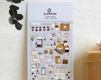 Suatelier Stickers | I like Coffee|Latte Stickers | Coffee Lover stickers |Planner stickers | Diary Stickers | Bullet ｜didistickers