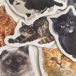 Stickers chat, stickers agenda, fabrication de cartes, stickers coréens, petits autocollants créatifs, fournitures de scrapbooking, cadeau chat noir