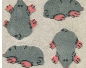 Rare Vintage 90s Japanese Fuzzy Stickers | Retro Kawaii Animal & Wizard Stickers | Collectible Craft Supplies | Pick Your Design