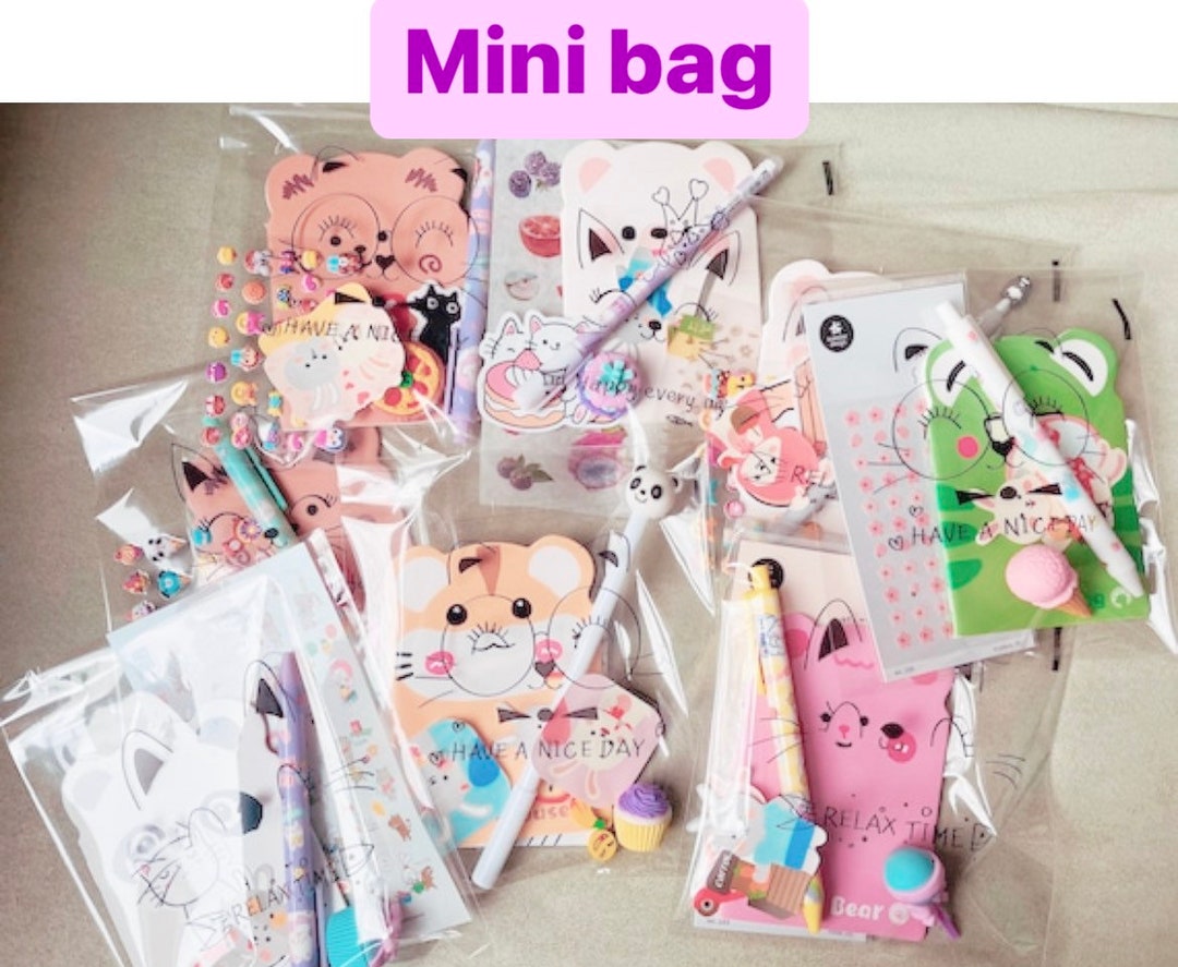 Kawaii Mini Stationery Set Craft Box Party Bag Class Gifts Kids Party