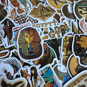 Ancient Egypt Sticker Sheet,  Sphinx, Pyramid, Archeology, Museum, History, Mythology Planner Journal, ancient Egypt stickers