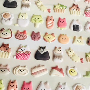 Adesivi soffici a forma di animale kawaii - un foglio. Morbidi e dolci!