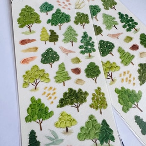 Tree Stickers|Forest|Woodland sticker|Tree Lumberjack Sticker| planner Sticker|Craft stationery | bullet journal stickers | nature