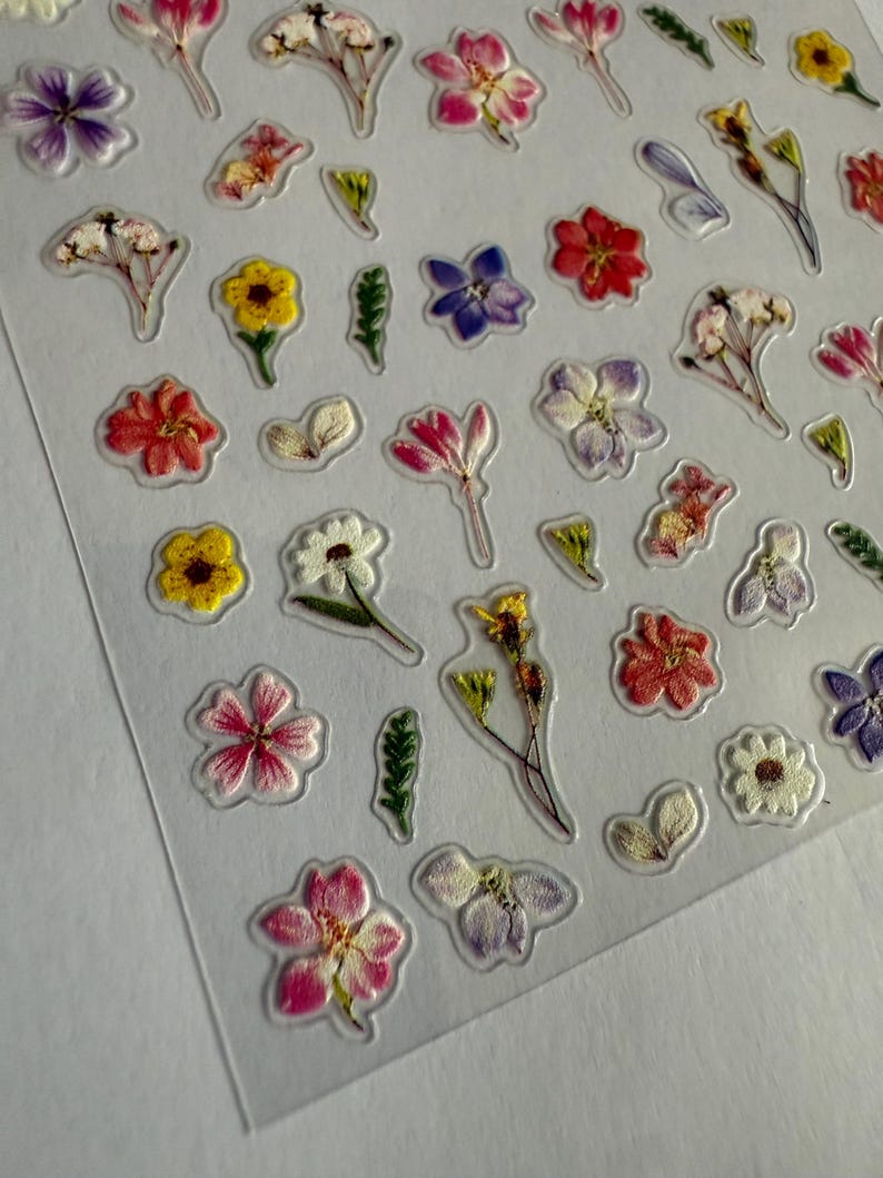 Mini Flower Stickers , Plant Sticker Sheet Suatelier. Tiny Stickers ...