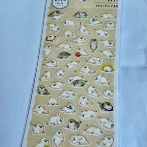 Seal, sealife  stickers, mindwave Sealife  fish marine stickers | nature stickers | journal stickers | craft supplies