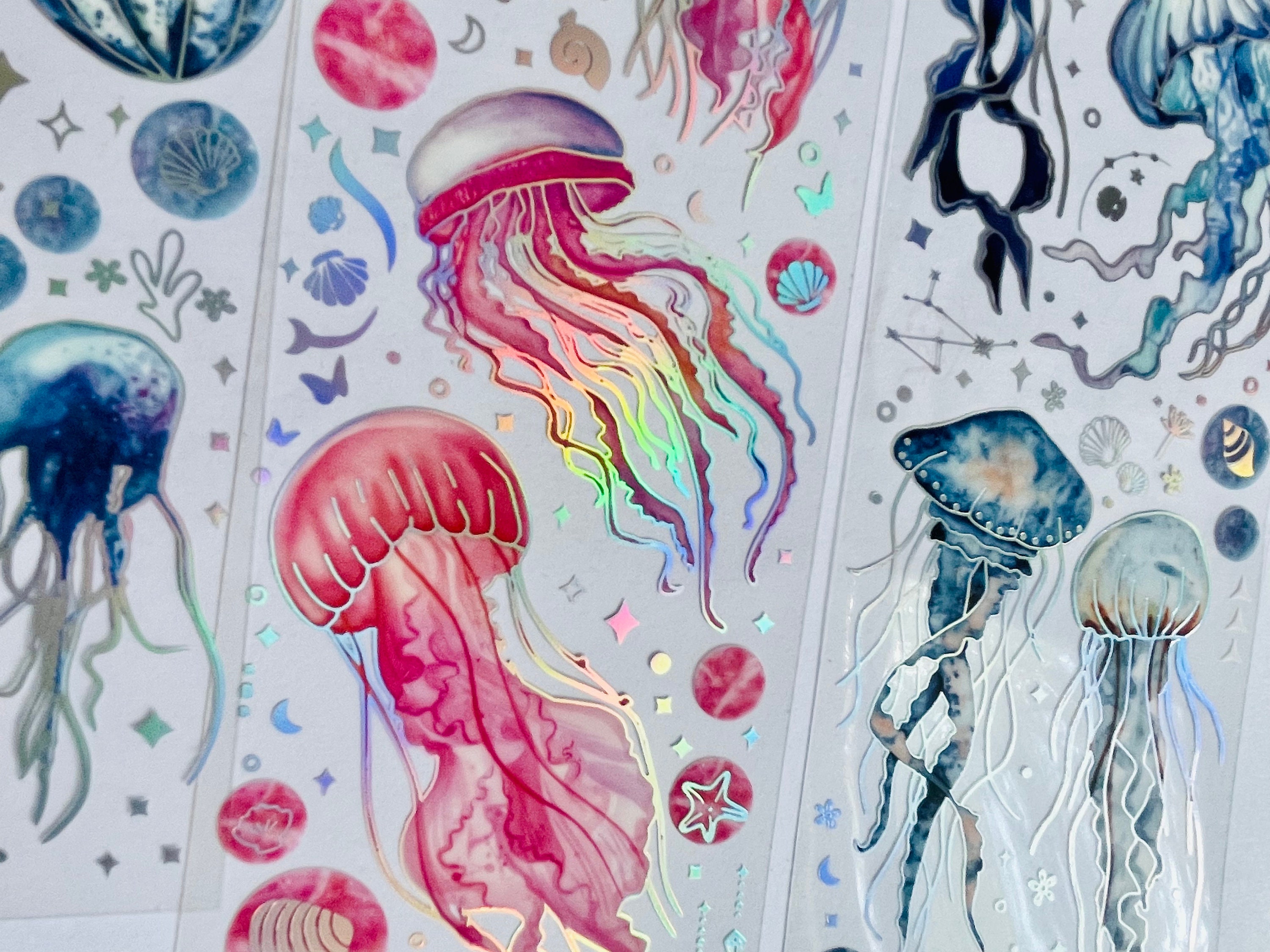 Jellyfish Holographic Stickers