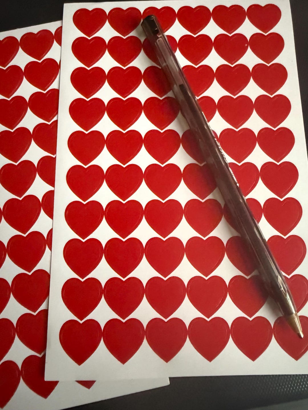 60 Red Loveheart Stickers Sheet / Love / Hearts / Positivity Stickers ...