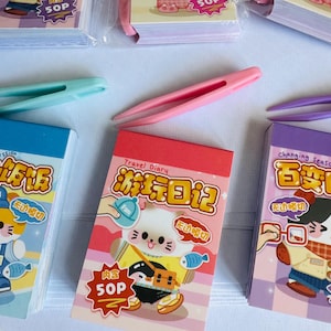Naklejki Kawaii Cat, Naklejki do planera, Naklejki do pamiętnika, Tworzenie kartek, Naklejki owocowe, Małe naklejki do rękodzieła, Materiały do scrapbookingu, prezent dla kota