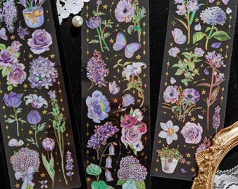 Floral fruchtig holographische Aufkleber Blatt, Insekt Aufkleber, Schmetterlinge DIY Aufkleber, rosa, blau, gelb, grün Schmetterling Geschenk