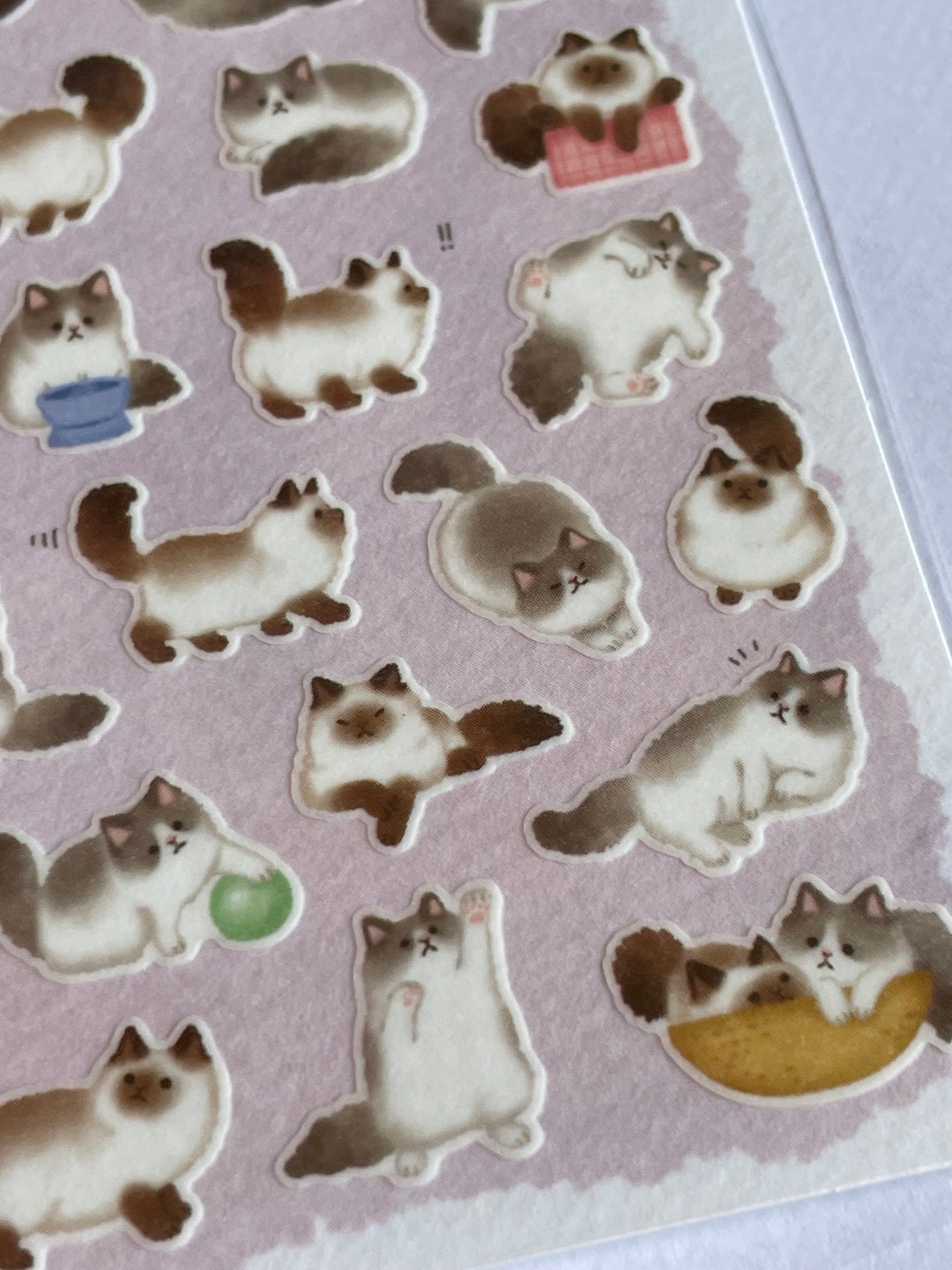 Ragdoll Cat Sticker Sheet / Kitty Sticker Set / Persian / Tabby / Cat ...