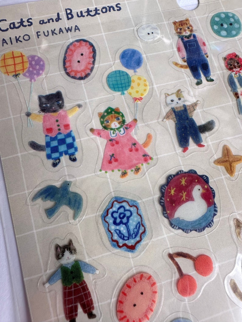 Sheet Cat Stickers / Kitty Sticker Set / Persian / Tabby / Cat Gifts ...