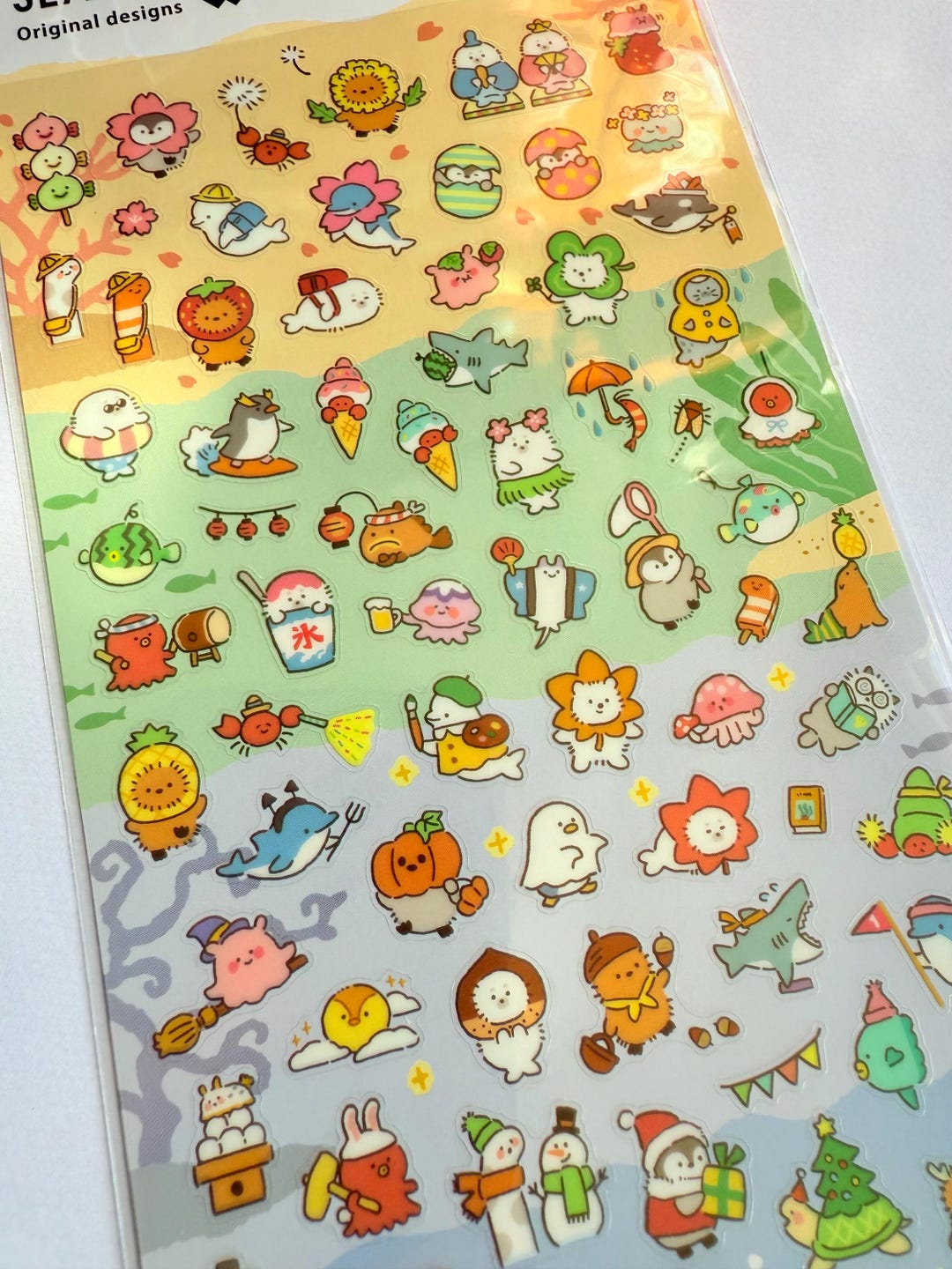 Seasons Cute Animal Stickers | Kawaii Animal | Yellow Bird | Nature and ...