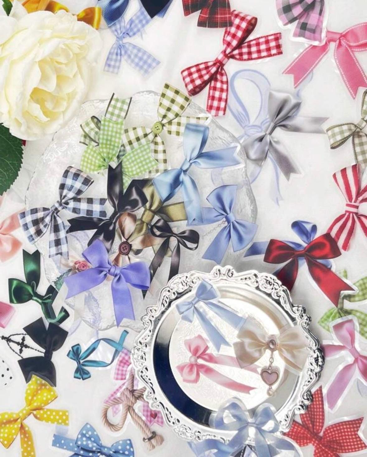 Ribbon Stickers, Bow Stickers, Stickers, Cute Stickers, Craft Supplies ...