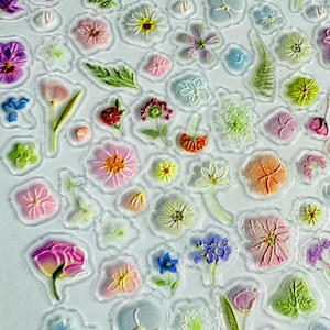 Mini Flower Stickers , Plant Sticker Sheet Suatelier. Tiny Stickers ...