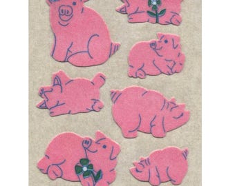 Rare Vintage 90s Japanese Fuzzy Stickers | Retro Kawaii Animal & Wizard Stickers | Collectible Craft Supplies | Pick Your Design