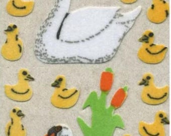 Rare Vintage 90s Japanese Fuzzy Stickers | Retro Kawaii Animal & Wizard Stickers | Collectible Craft Supplies | Pick Your Design