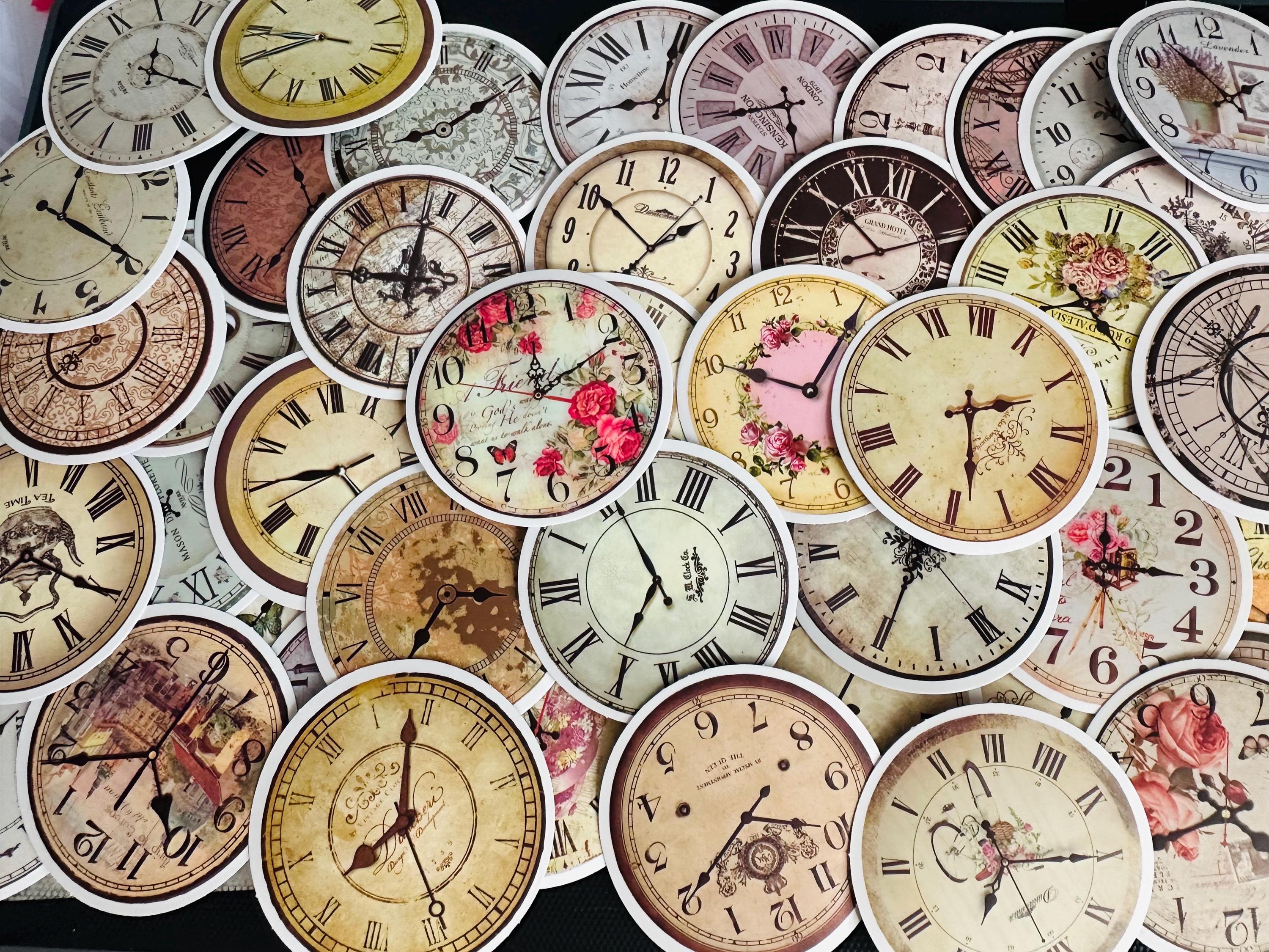 Vintage Clock Stickers | Antique Stickers | Waterproof Reusable ...