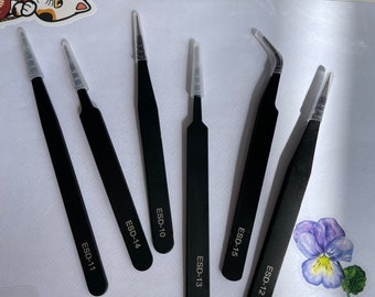 Journalling tweezers | craft tweezers | craft supplies | card making supplies | sticker tweezers | stationary | BuJo tweezers | scrapbook