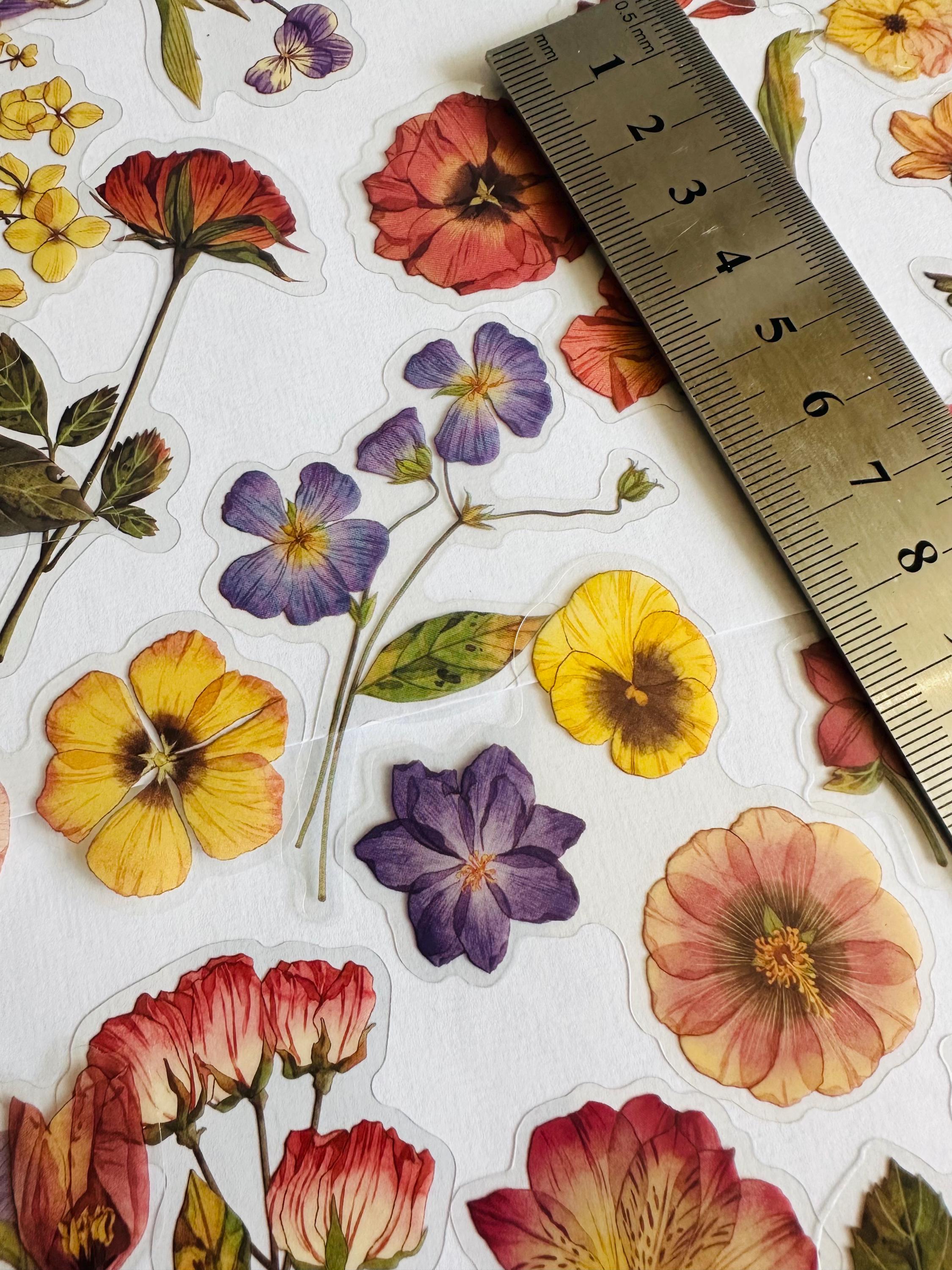Dried Flowers Sticker Set, Wild Flower Bouquet Stickers, Wildflowers ...