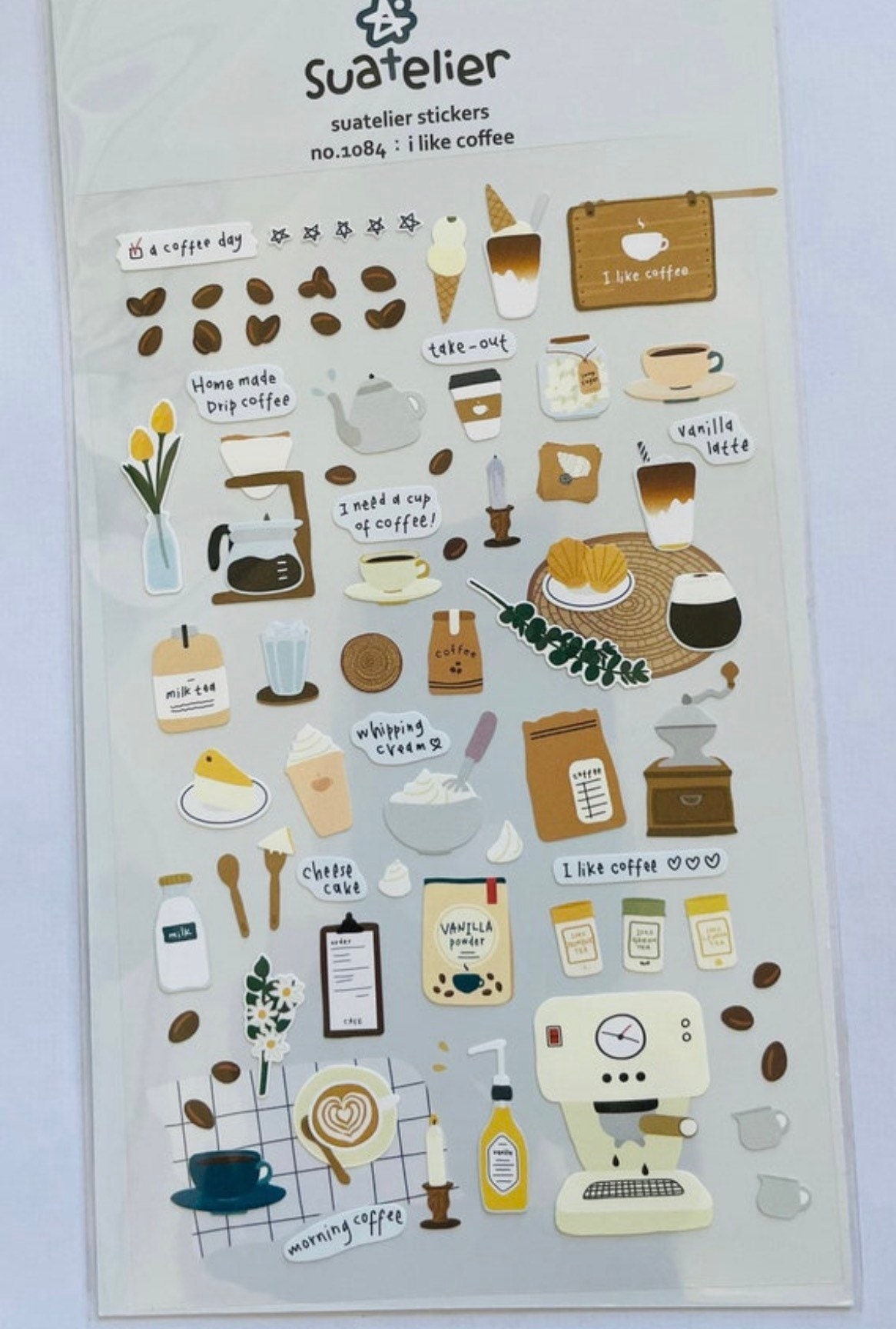 Suatelier "I Like Coffee" Cute Nylon Sticker - Textured Decal For Laptops, Notebooks, Water Bottles - View #9