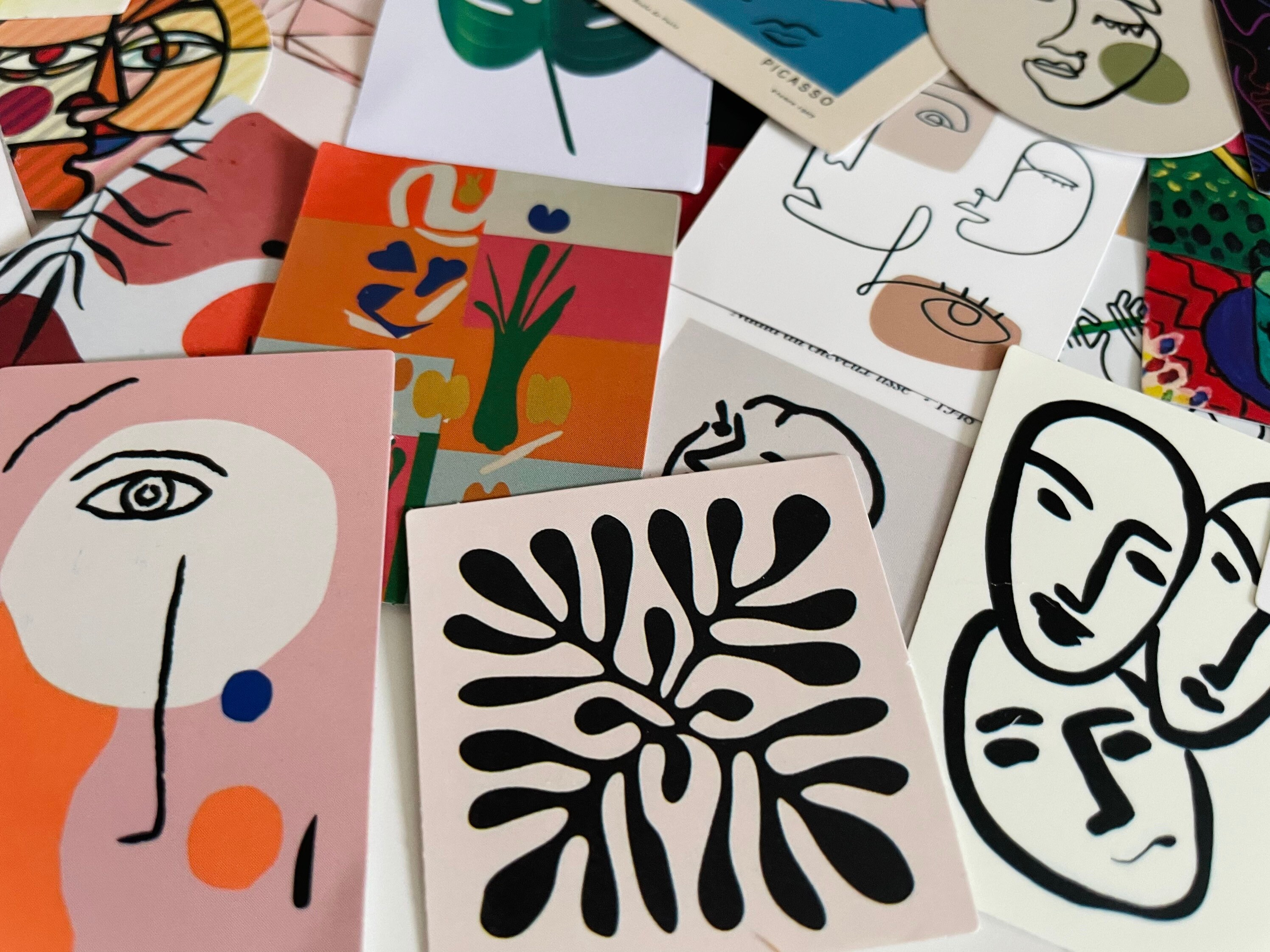 Vinyl Abstract Art Stickers Die Cut Decal Set Waterproof Etsy UK