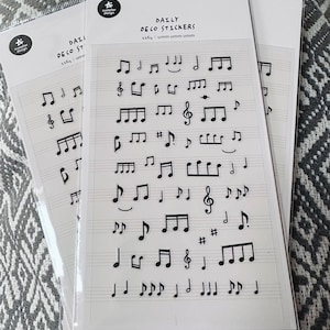 Adesivi Suatelier/spartiti musicali/adesivi note musicali/amante della musica/adesivo planner/cancelleria artigianale/diario proiettile/musica per pianoforte