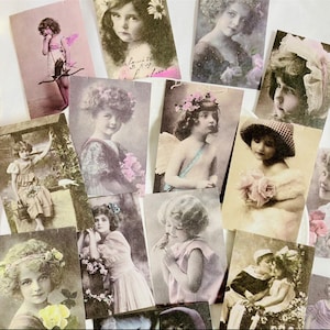 Pegatinas de fotografías antiguas - Juego de diario basura - Papel efímero - Pegatinas para álbumes de recortes - Imágenes victorianas - Imágenes históricas