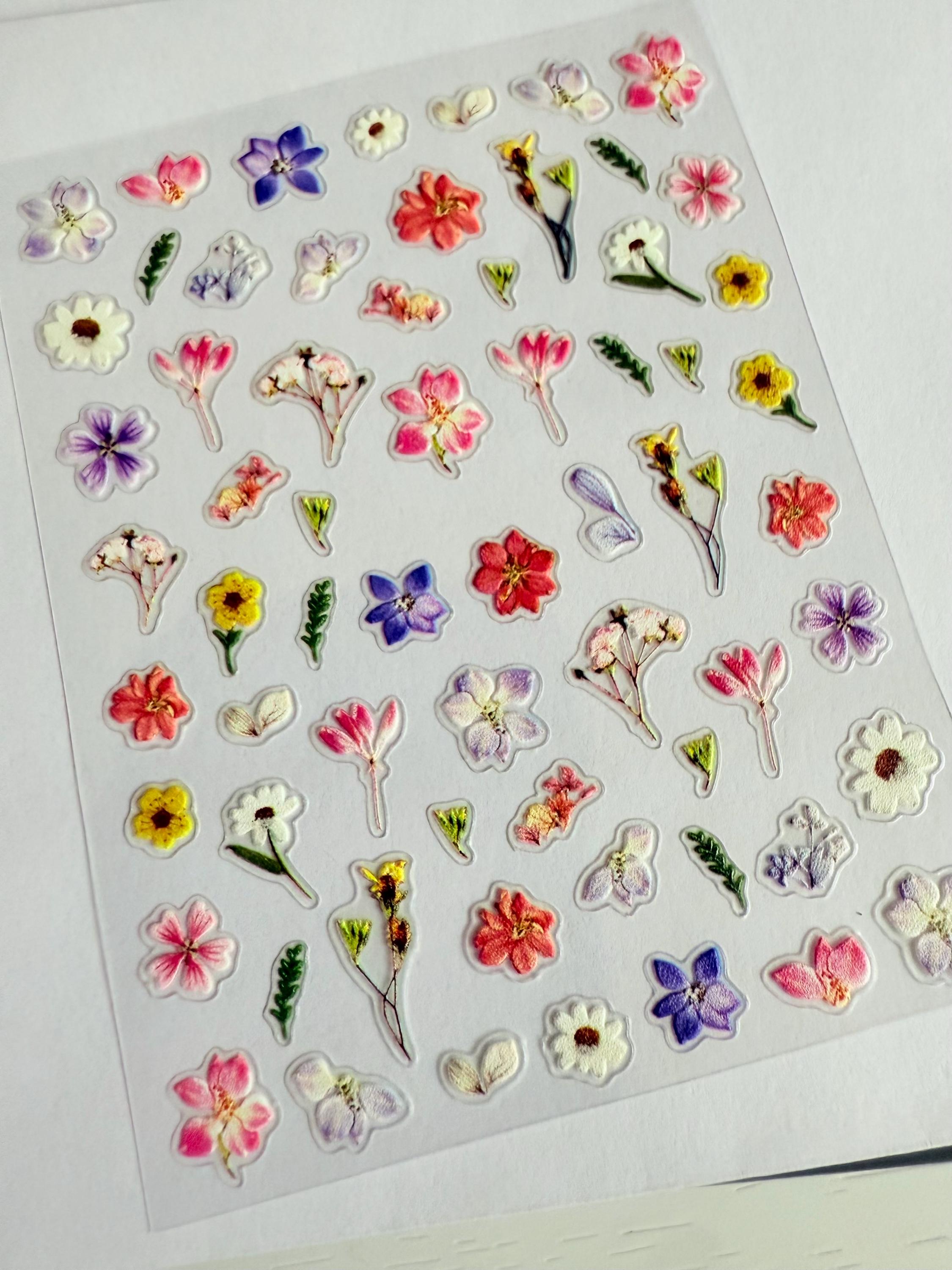 Mini Flower Stickers , Plant Sticker Sheet Suatelier. Tiny Stickers ...