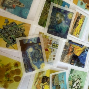 Van Gogh Art-stickerspakket | Stickers schilderen | Tekenstickers | Plakboeken | Journalen | Dagboekstickers | Dagboekstickers
