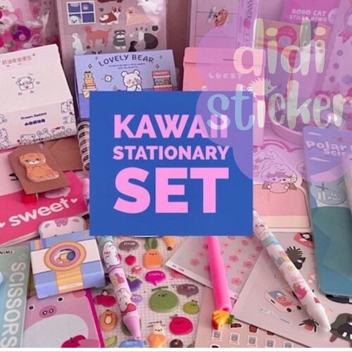 Kawaii Stationery Set Craft Box Gift Set Kawaii Etsy UK