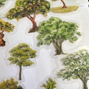 Tree Rippened Sticker Tree Stickers|forest|woodland Sticker|tree Lumberjack Sticker| Planner ...