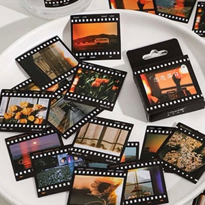 Adesivi fotografici Polaroid vintage - Set di diario spazzatura - Effimeri di carta - Adesivi per scrapbooking - Immagini di paesaggi - Immagini storiche