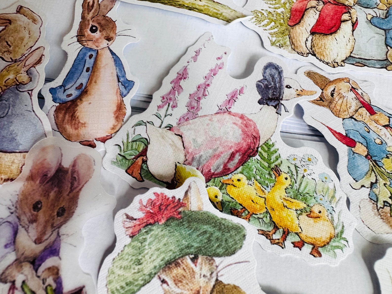 10 Bunny Rabbit Woodland Animal Peter Rabbit Stickers | Jemima Puddle ...