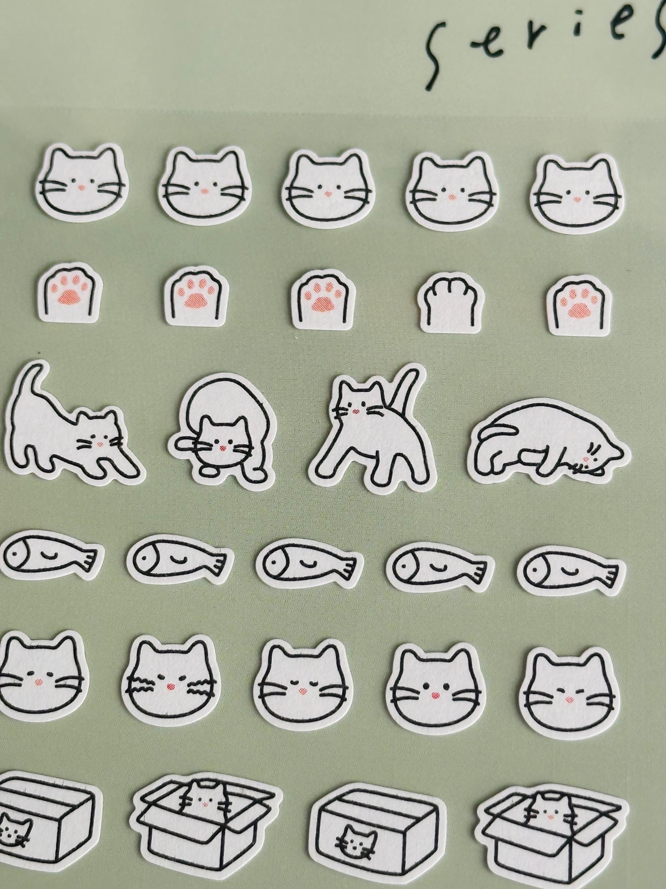 Cat Sticker Sheet / Kitty Sticker Set / Persian / Tabby / Cat Gifts ...