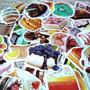 10 dessert | cake, baking | patisserie| gastronomy themed sticker sheet | grocery | shopping  | food themed stickers