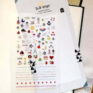 Sheets of mini stickers - cute set - tiny stickers - nails - mobile phone case - laptop