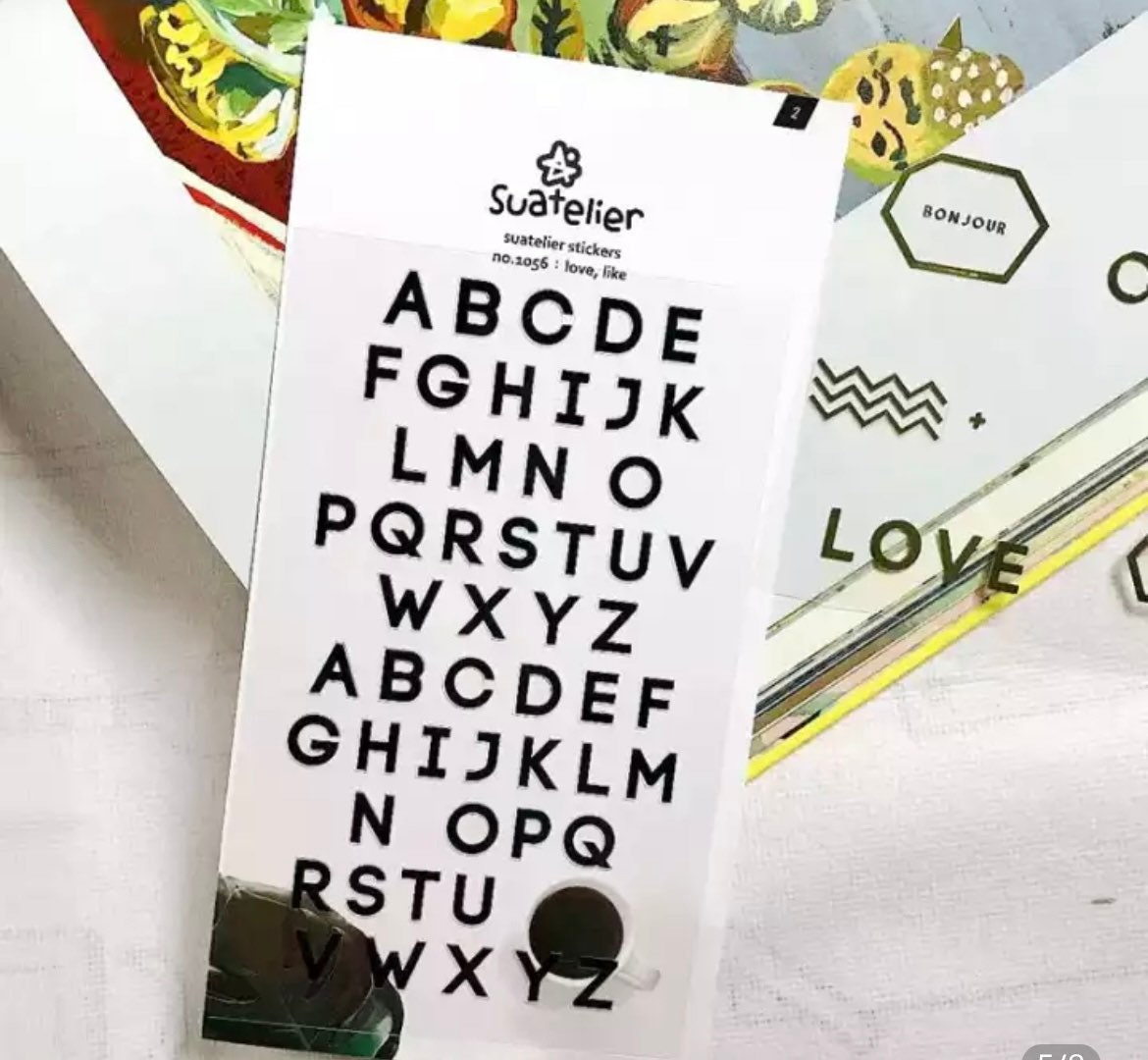 Buy Suatelier Love Like Letter Stickers / Love / Like / Black