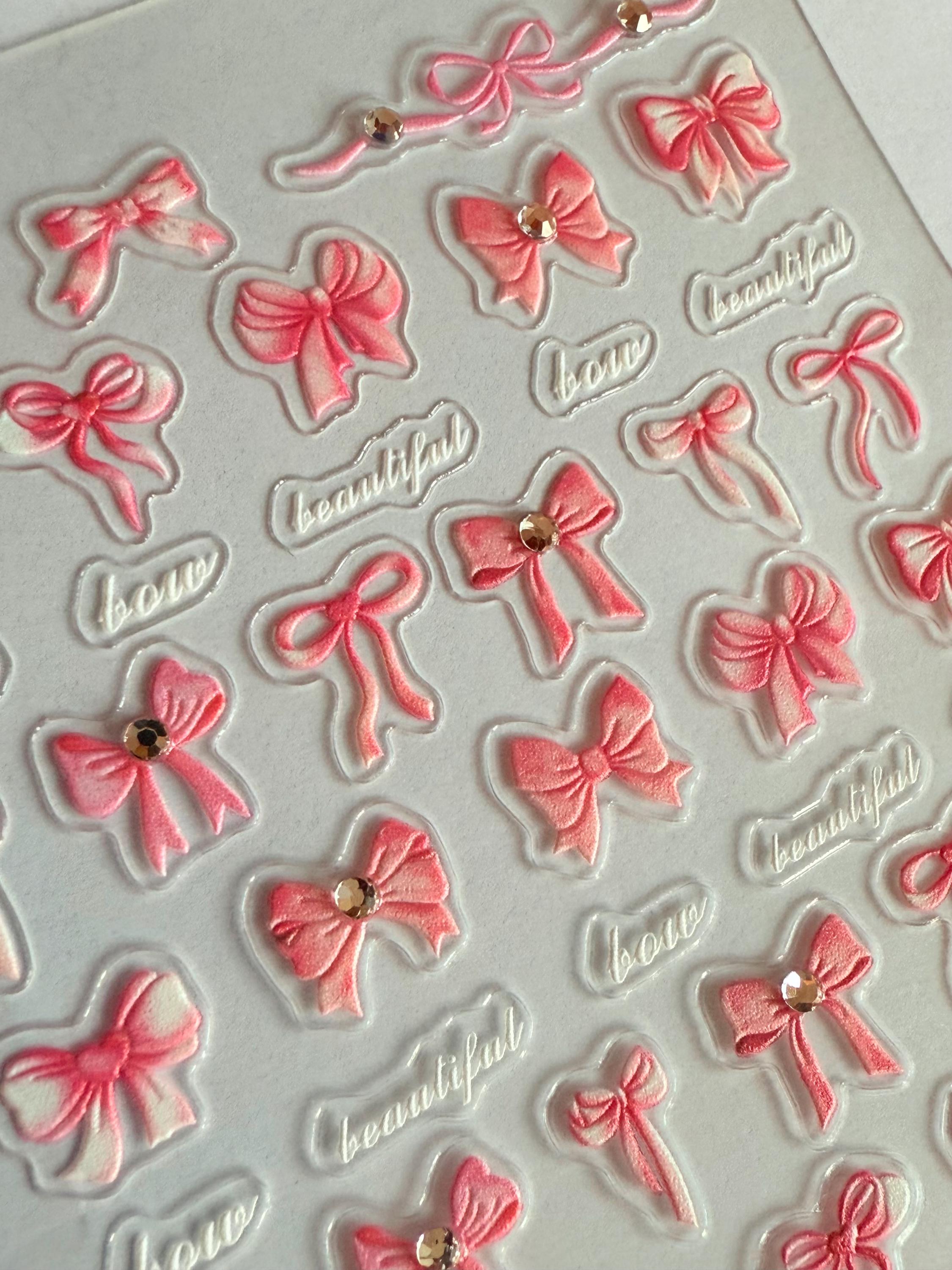 Simple Bow Sticker Tiny Bow Stickers, Ribbon Stickers, Bow Stickers, Stickers, Cute ...