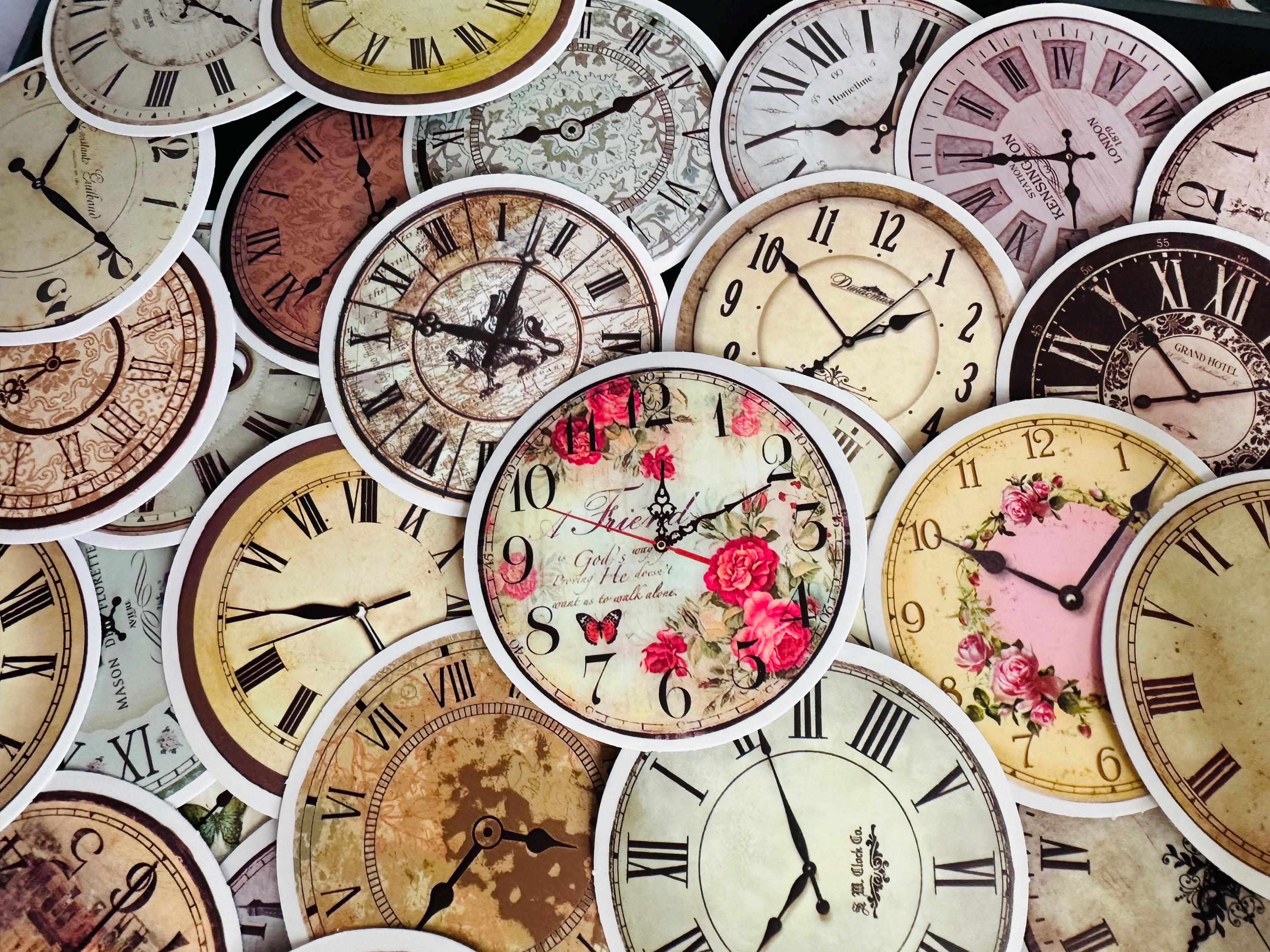 Vintage Clock Stickers | Antique Stickers | Waterproof Reusable ...