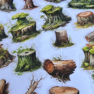 Tree Stickers|Forest|Woodland sticker|Tree Lumberjack Sticker| planner Sticker|Craft stationery | bullet journal stickers | nature