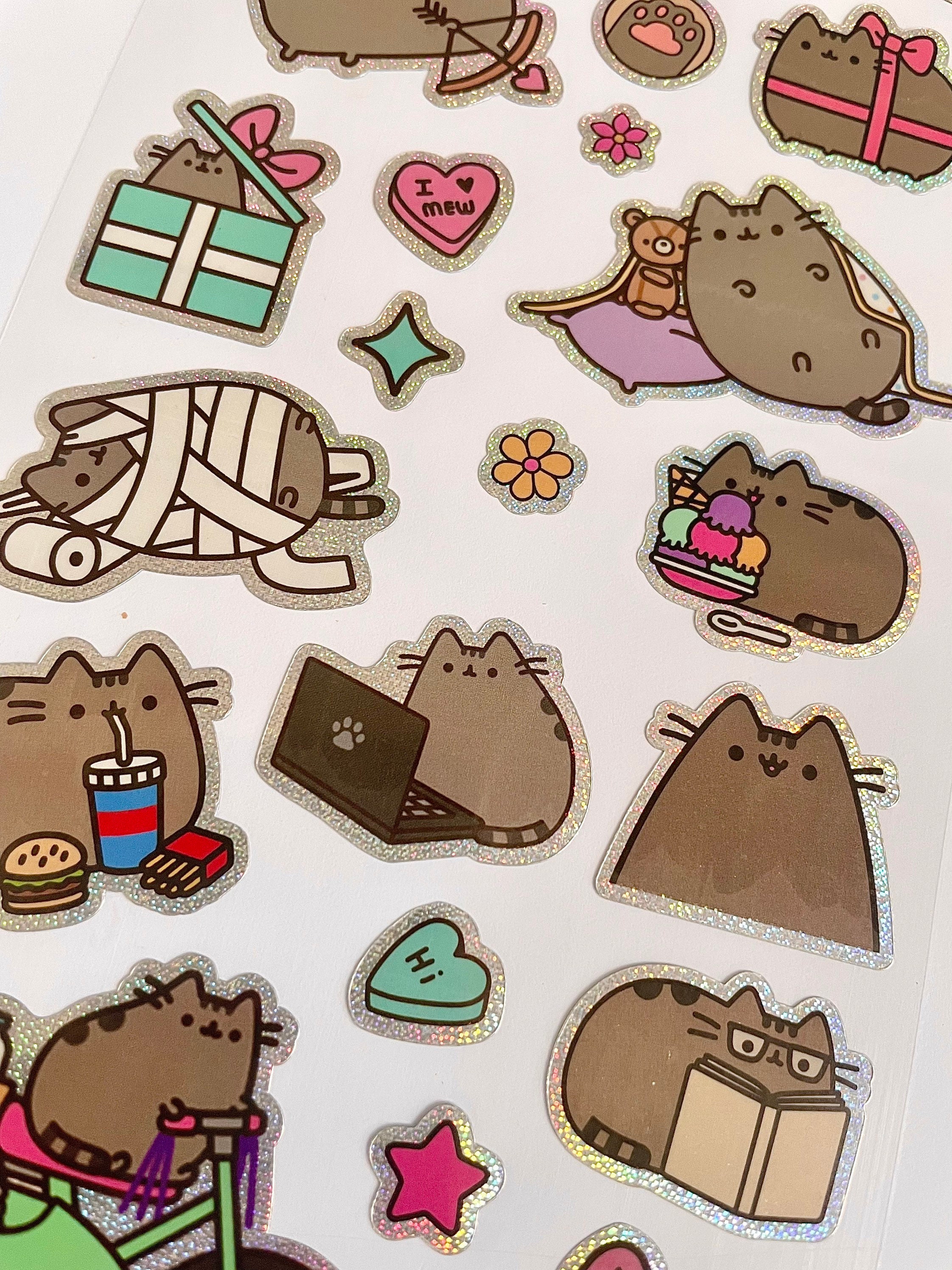 PUSHEEN Official Super Fancy Sheet of Vinyl Stickers (Lazy) 5 stickers on  sheet