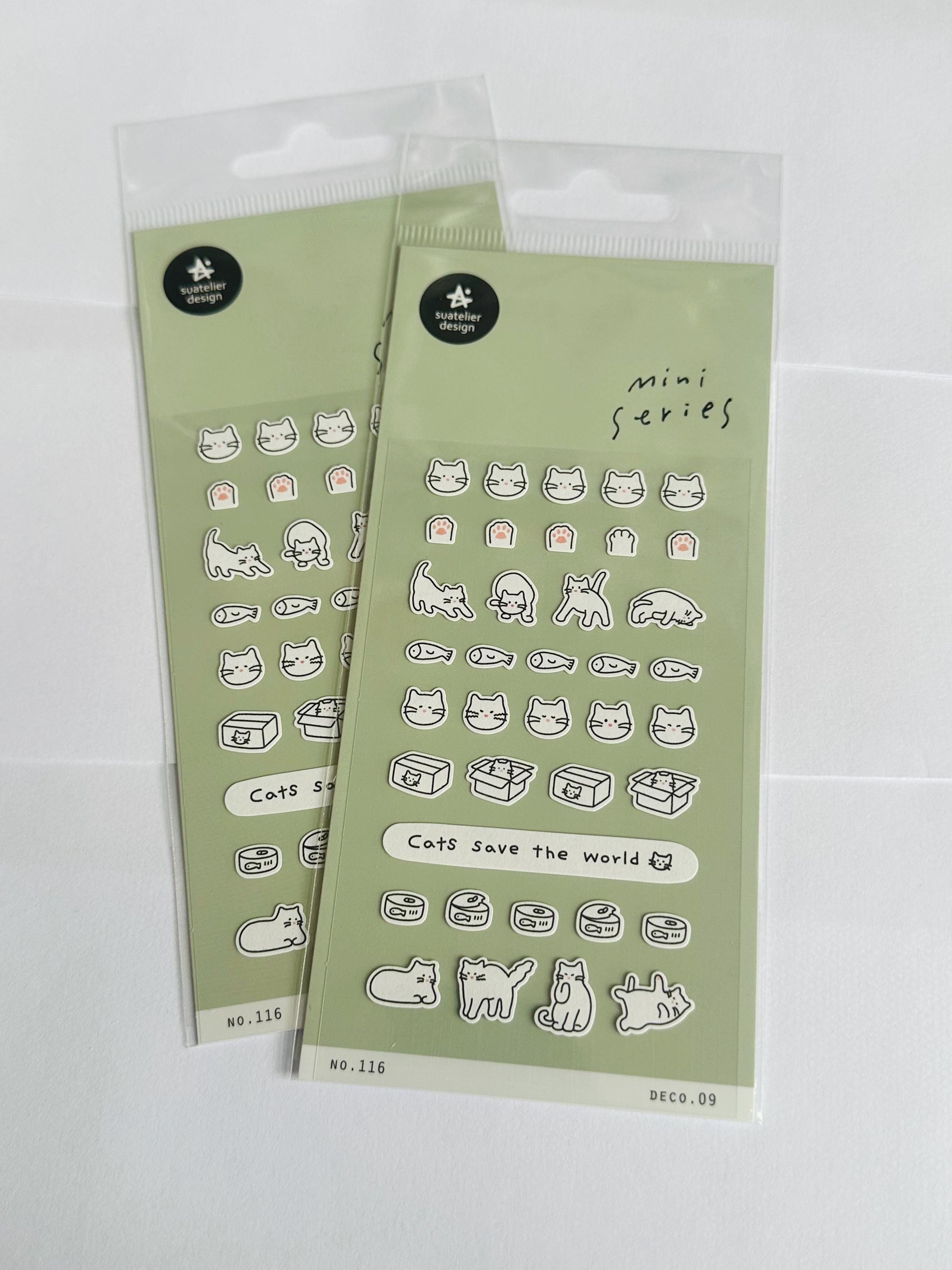 Cat Sticker Sheet / Kitty Sticker Set / Persian / Tabby / Cat Gifts ...