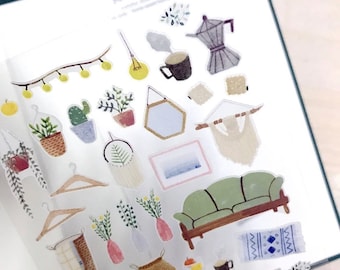 Adesivi Suatelier / Adesivi per album Home Sweet Home / Adesivi carini / Adesivi per planner / Adesivi per diario / Bullet Journal