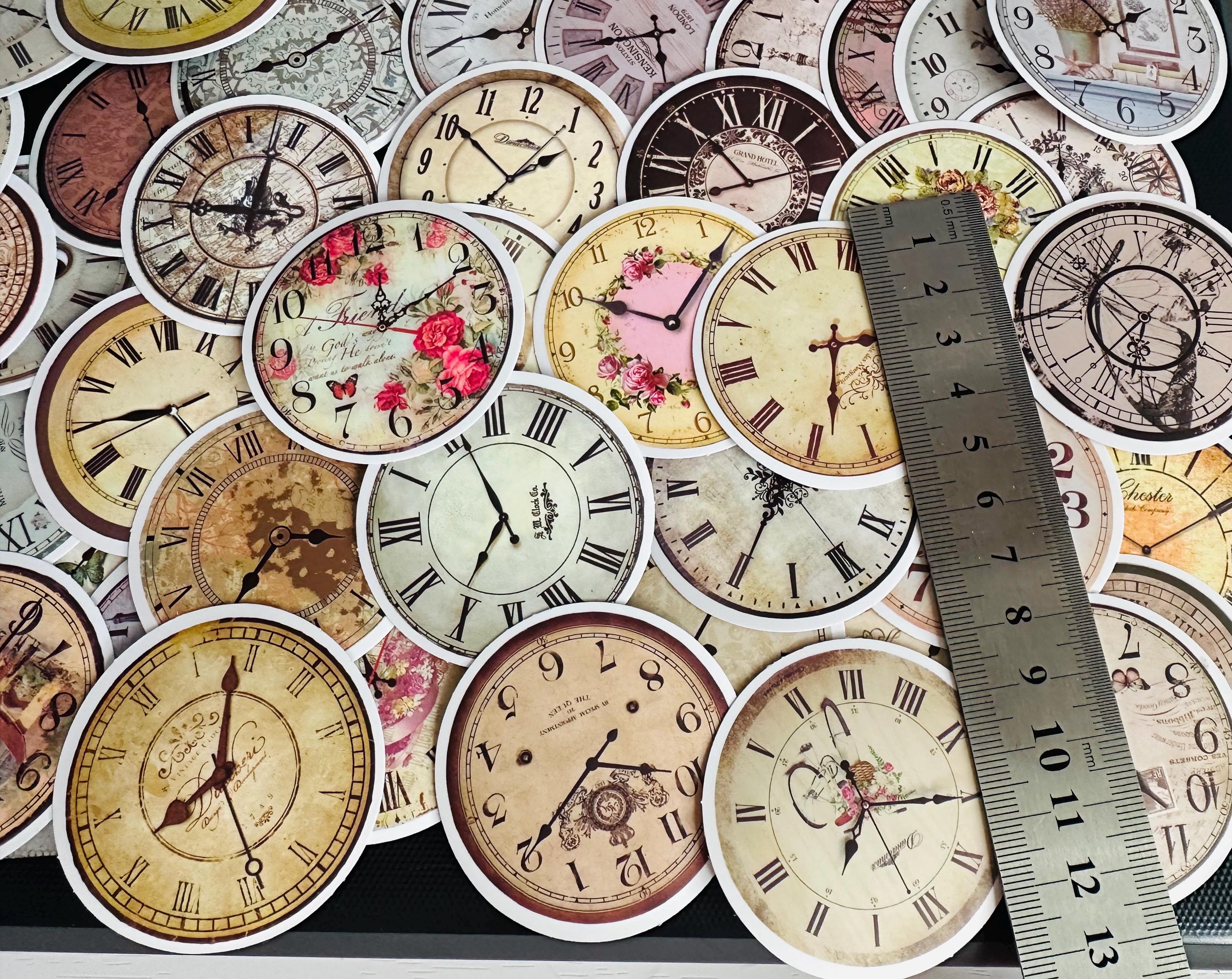 Vintage Clock Stickers | Antique Stickers | Waterproof Reusable ...